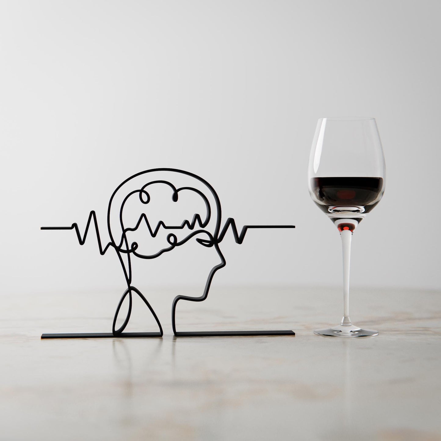 Personalized Neurologist Figure - Minimalist Line Art Sculpture