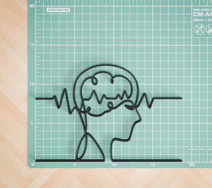 Personalized Neurologist Figure - Minimalist Line Art Sculpture