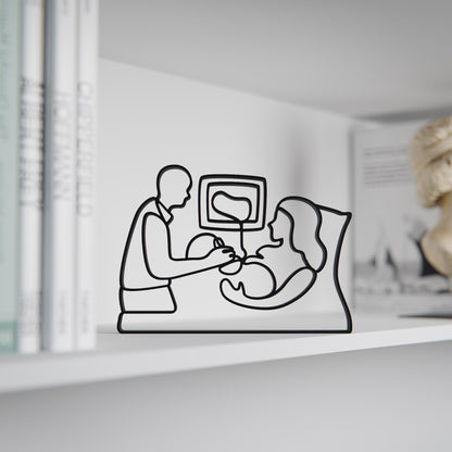Personalized Gynecologist Figure - Minimalist Line Art Sculpture