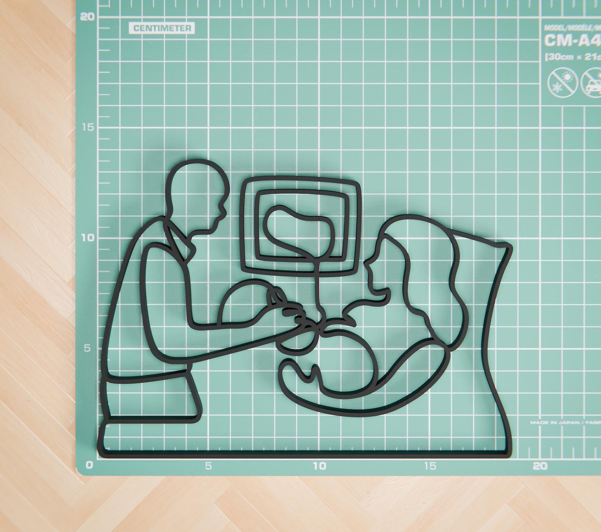 Personalized Gynecologist Figure - Minimalist Line Art Sculpture