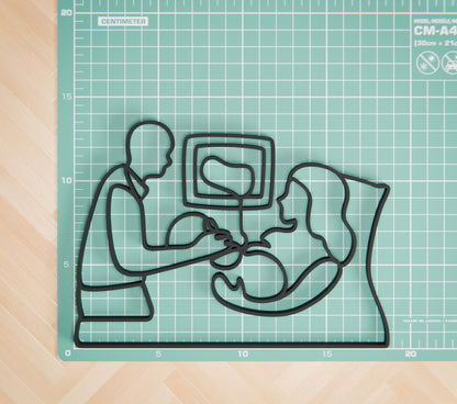 Personalized Gynecologist Figure - Minimalist Line Art Sculpture