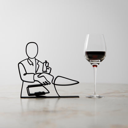 Personalized Human Resources Specialist Figure - Minimalist Line Art Sculpture