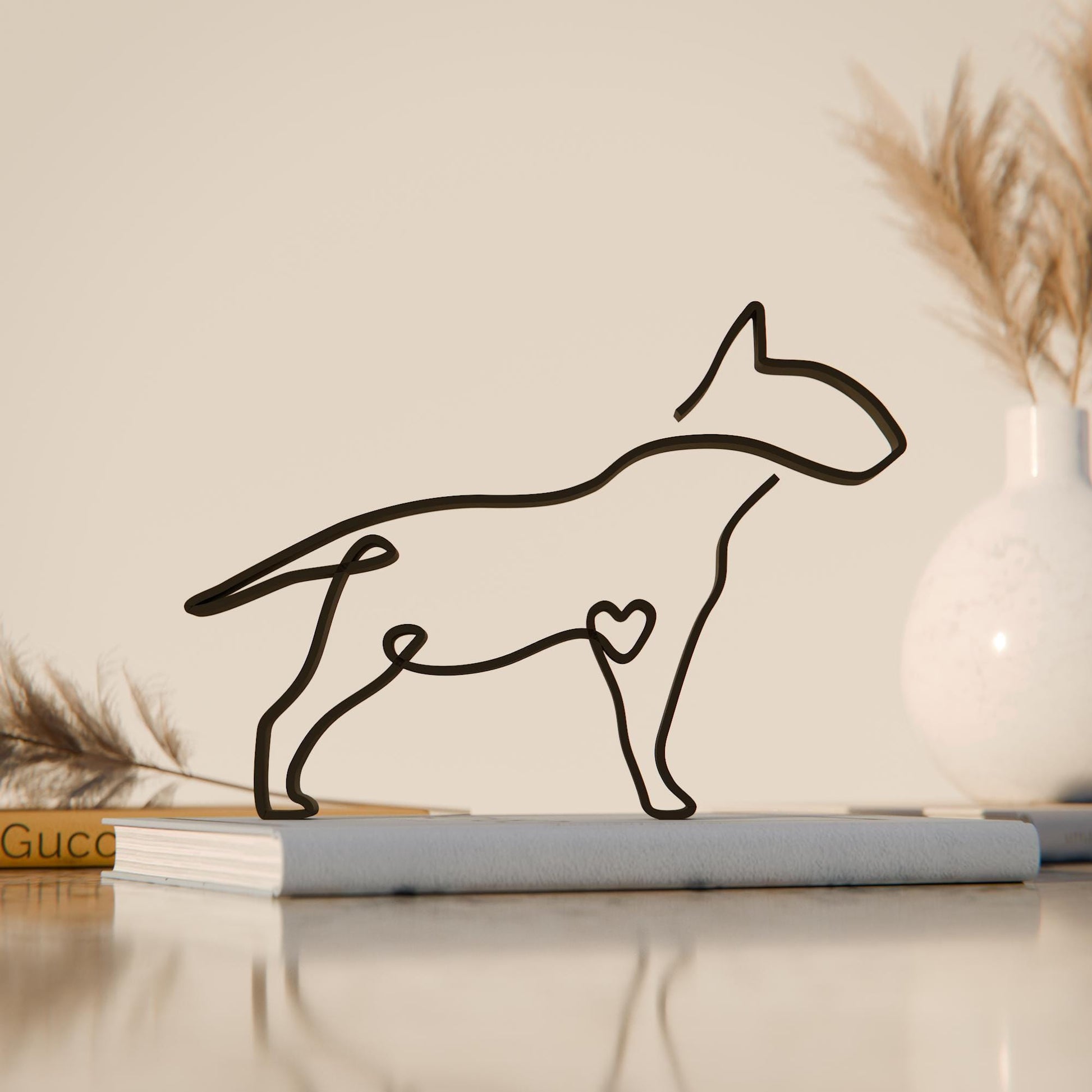 Bull Terrier Dog 83 - Line Art Figure