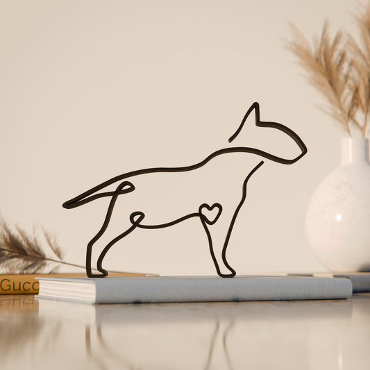 Bull Terrier Dog 83 - Line Art Figure
