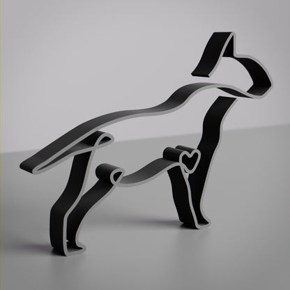 Bull Terrier Dog 83 - Line Art Figure
