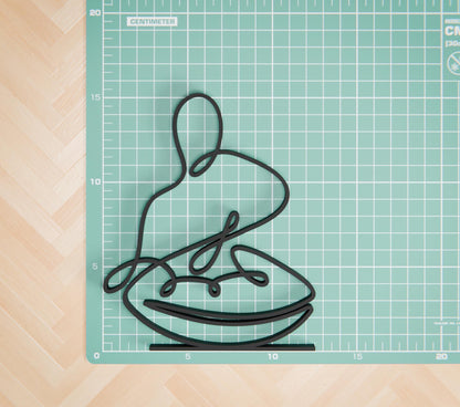 Handpan Hang Drummer - Customized Line Art Figure