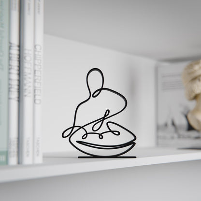 Handpan Hang Drummer - Customized Line Art Figure