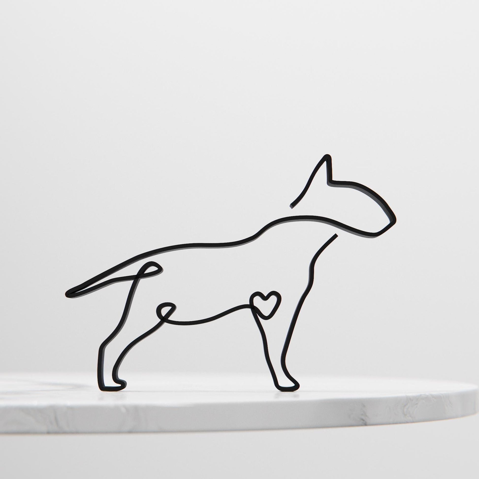 Bull Terrier Dog 83 - Line Art Figure