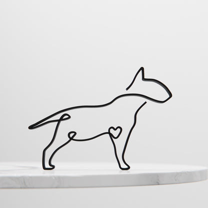 Bull Terrier Dog 83 - Line Art Figure