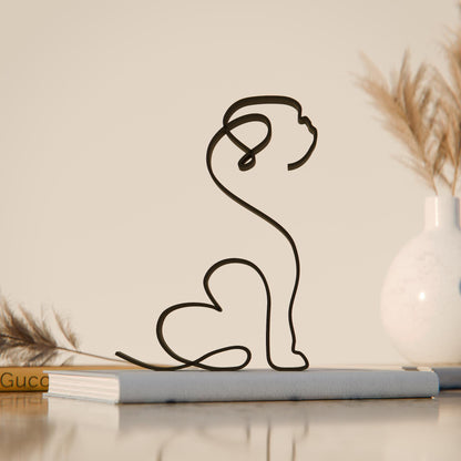 Pekingese Dog 31 - Line Art Figure