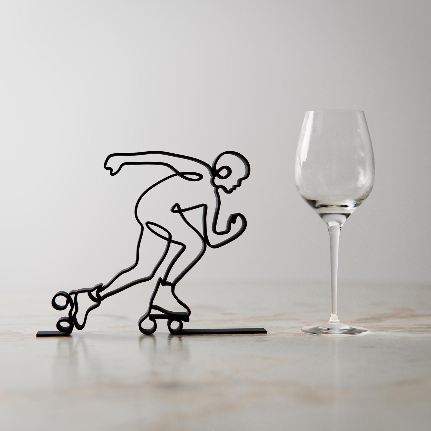 Roller Skater - Customized Line Art Figure