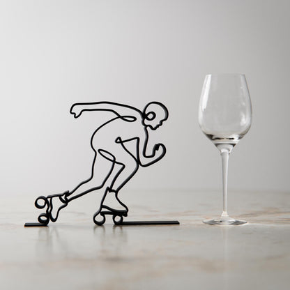 Roller Skater - Customized Line Art Figure