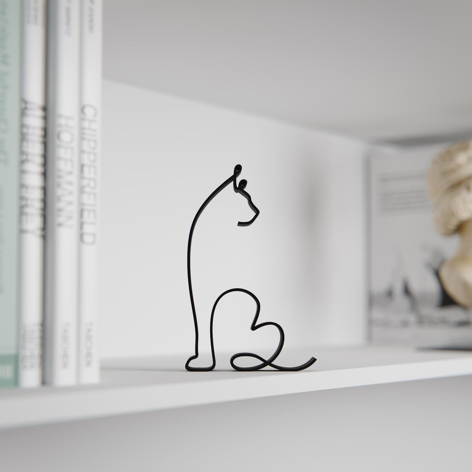 Maine Coon Cat 03 - Line Art Figure