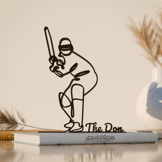 Cricketer/Cricket Player - Customized Line Art Figure