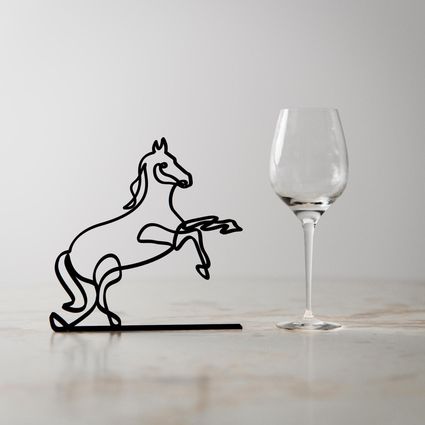 Prancing Horse - Customized Line Art Figure