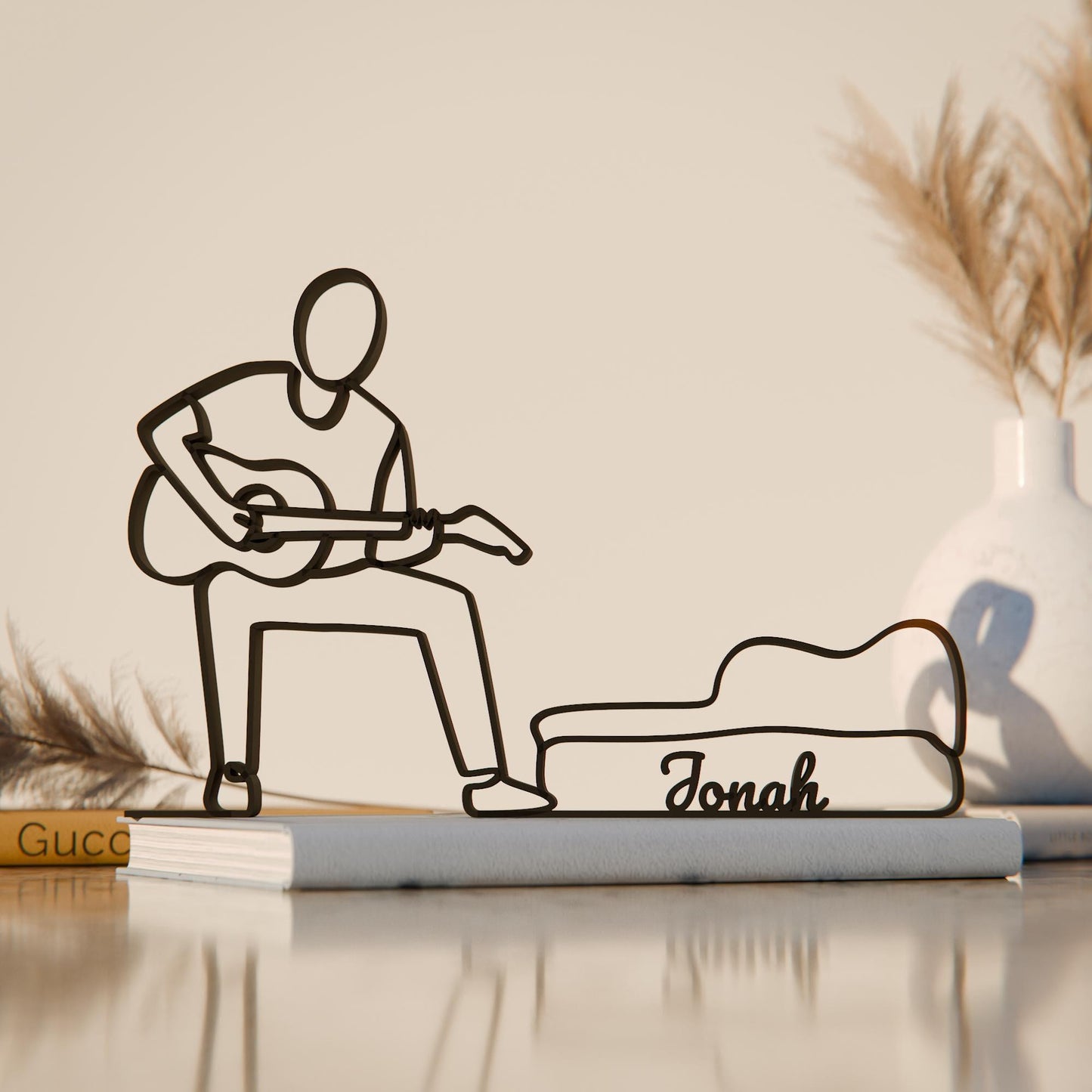 Street Musician - Customized Line Art Figure