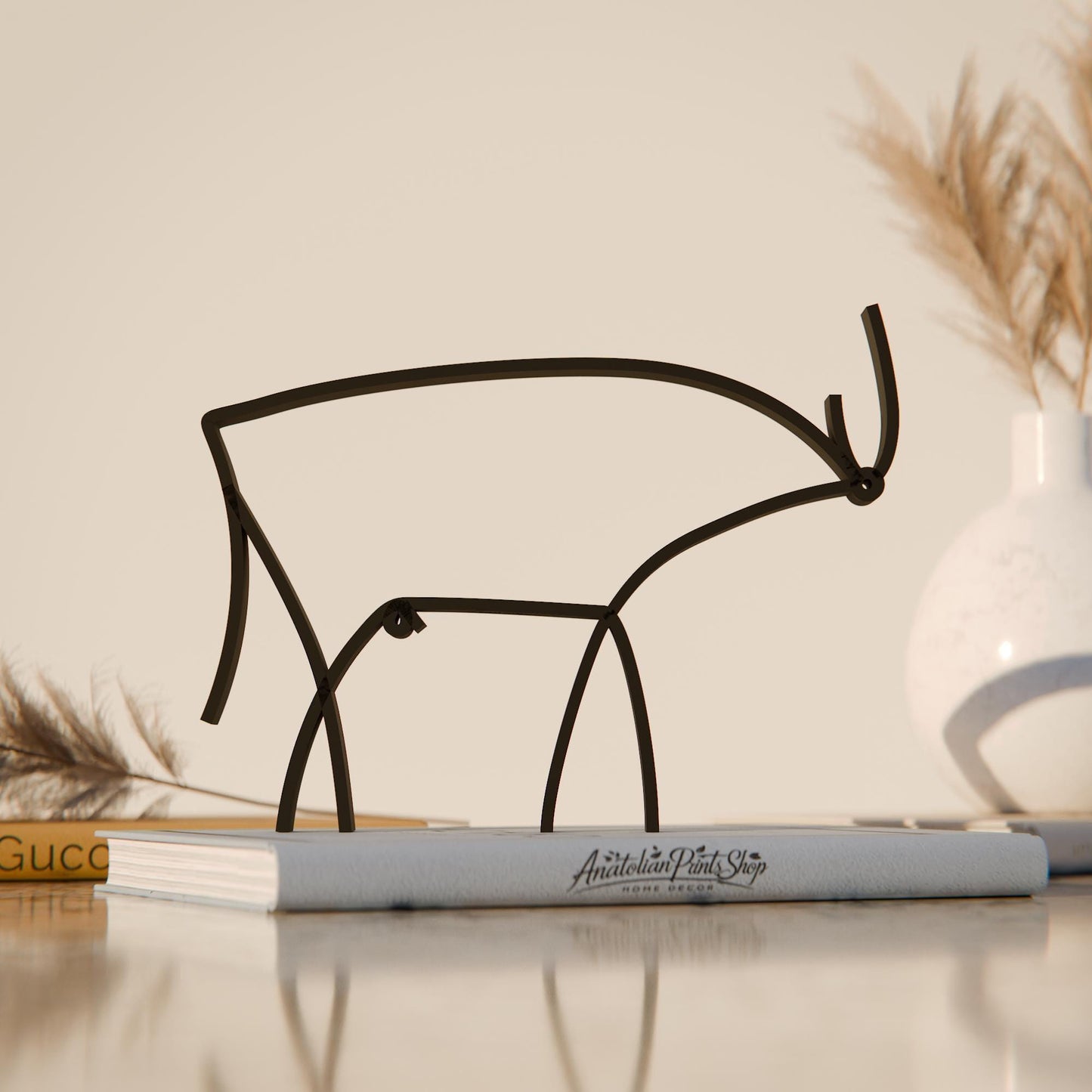 Picasso's The Bull - Line Art Figure