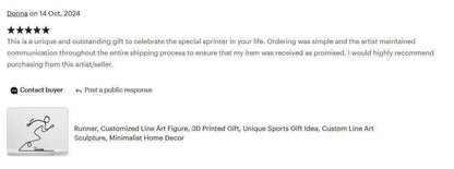 Runner - Customized Line Art Figure