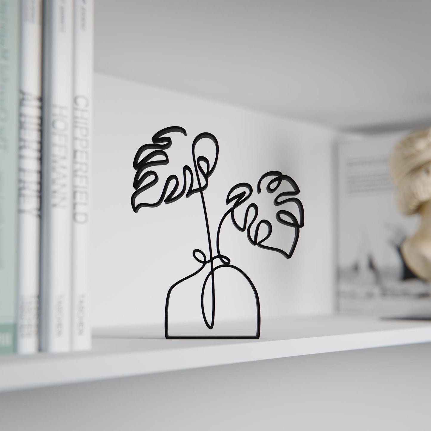 Monstera Plant - Line Art Figure