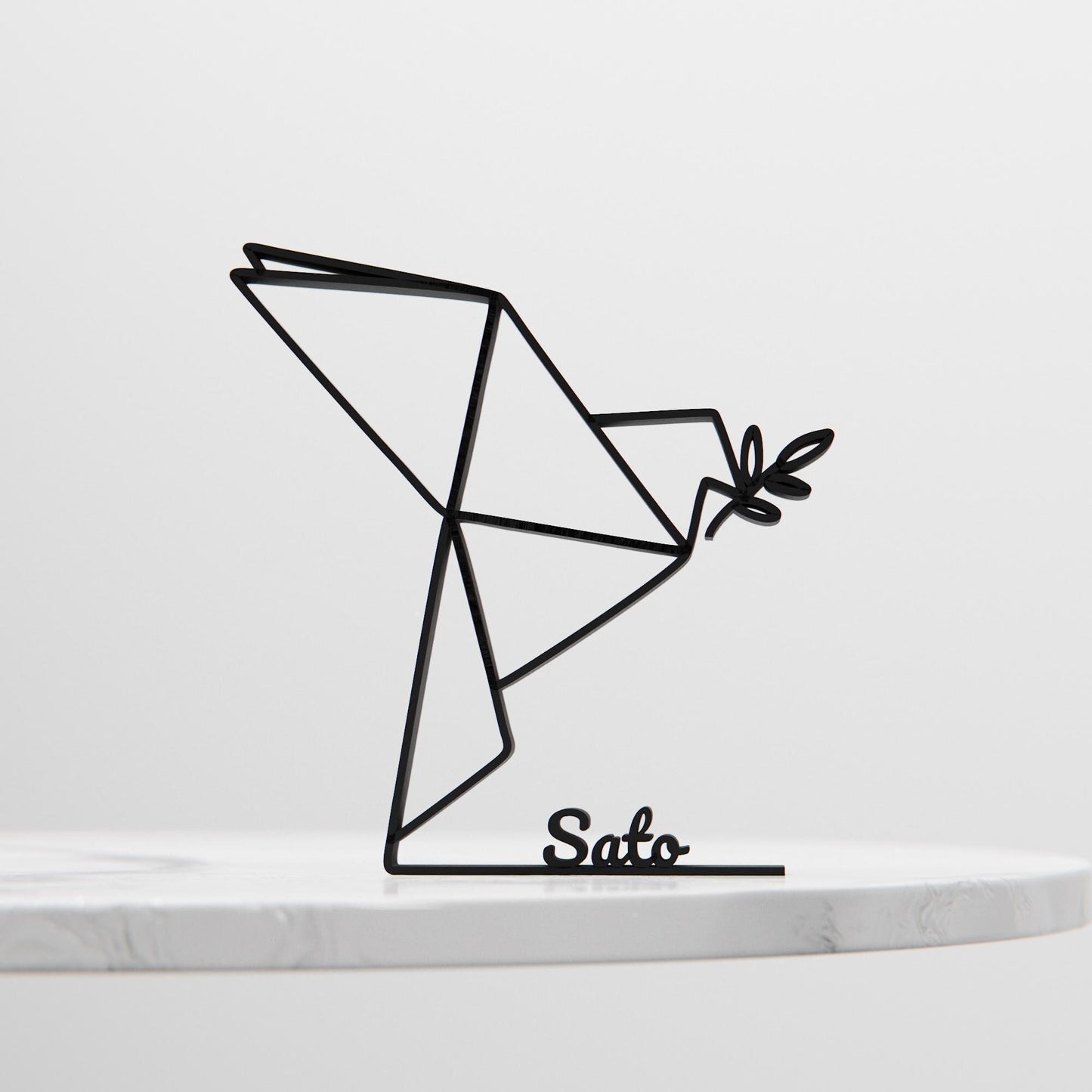 Origami Dove - Customized Line Art Figure