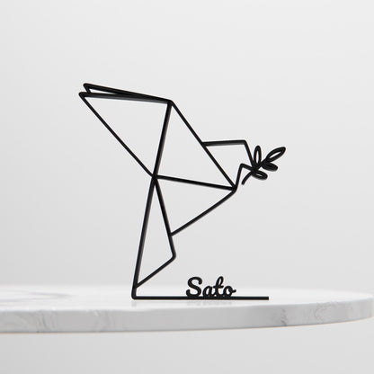 Origami Dove - Customized Line Art Figure