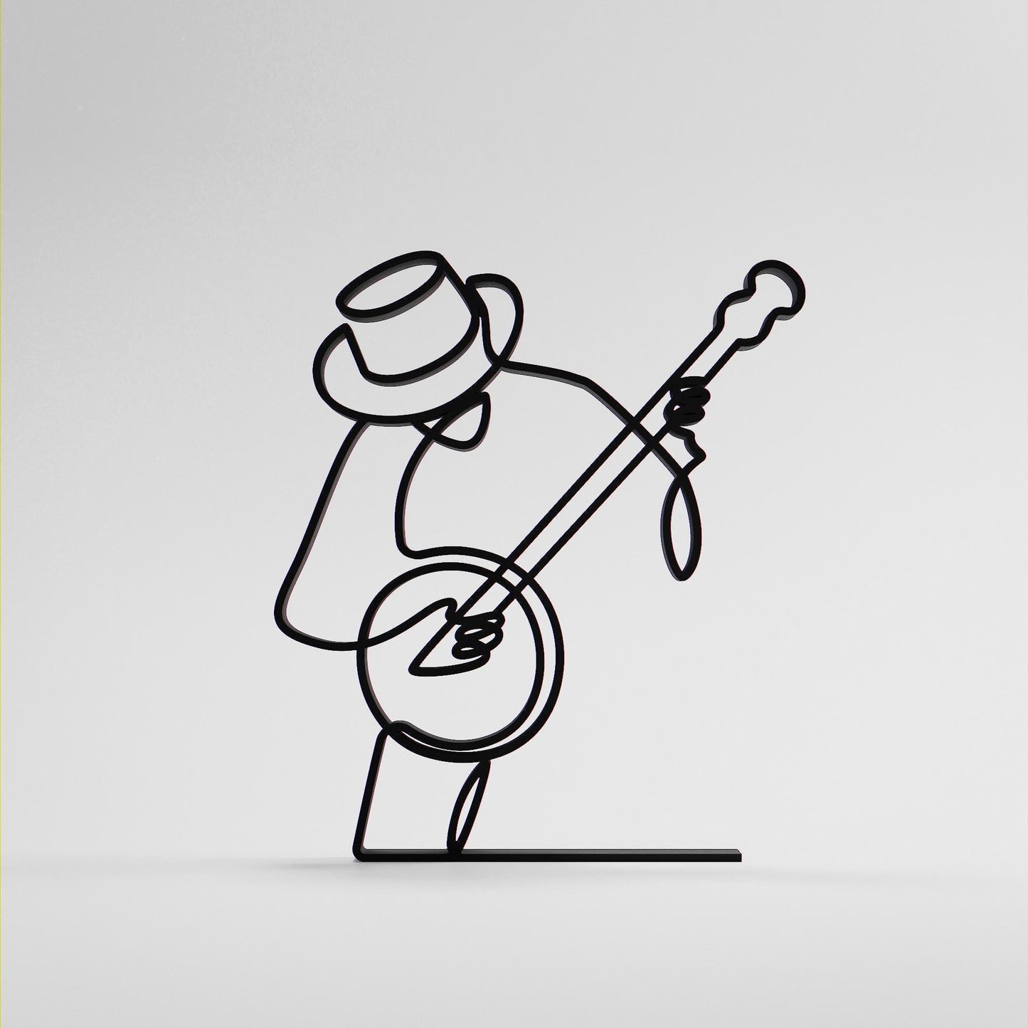 Banjo Player - Customized Line Art Figure