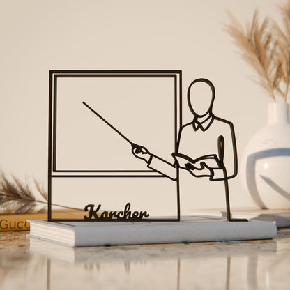 Teacher - Customized Line Art Figure