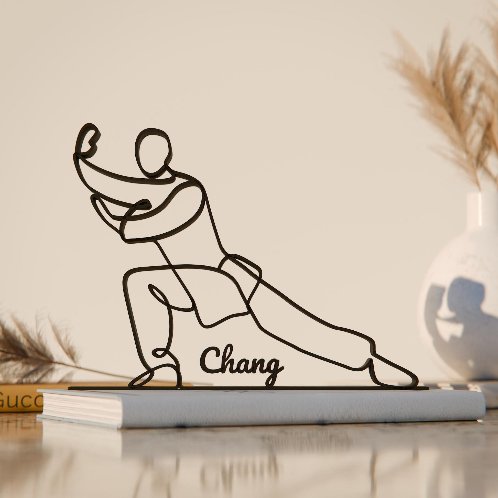 Tai Chi Practitioner - Customized Line Art Figure