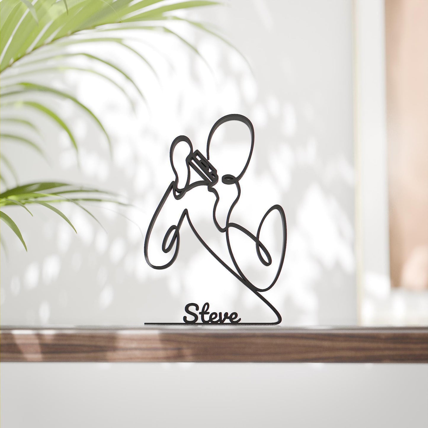 Harmonica Player - Customized Line Art Figure