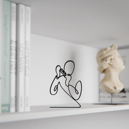 Harmonica Player - Customized Line Art Figure