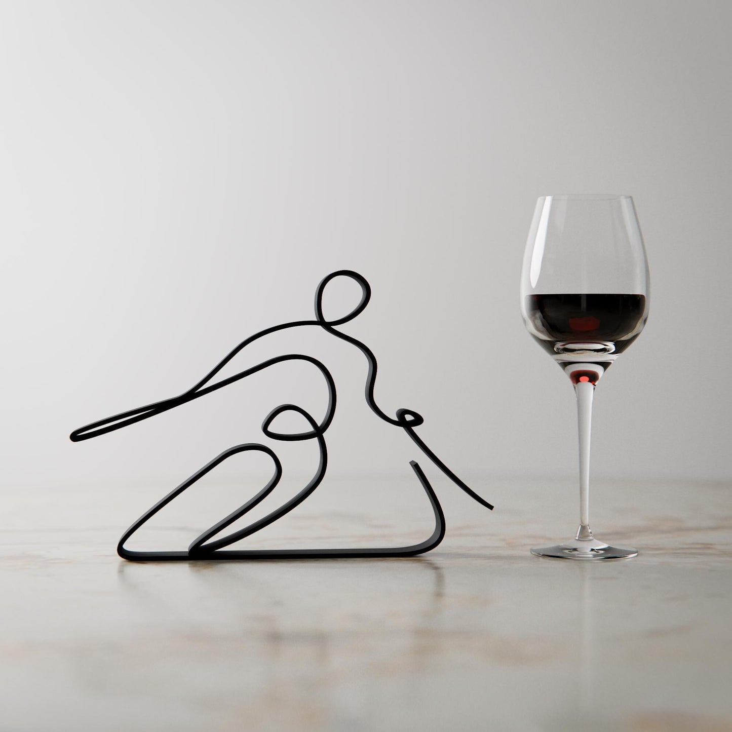 Skier - Customized Line Art Figure