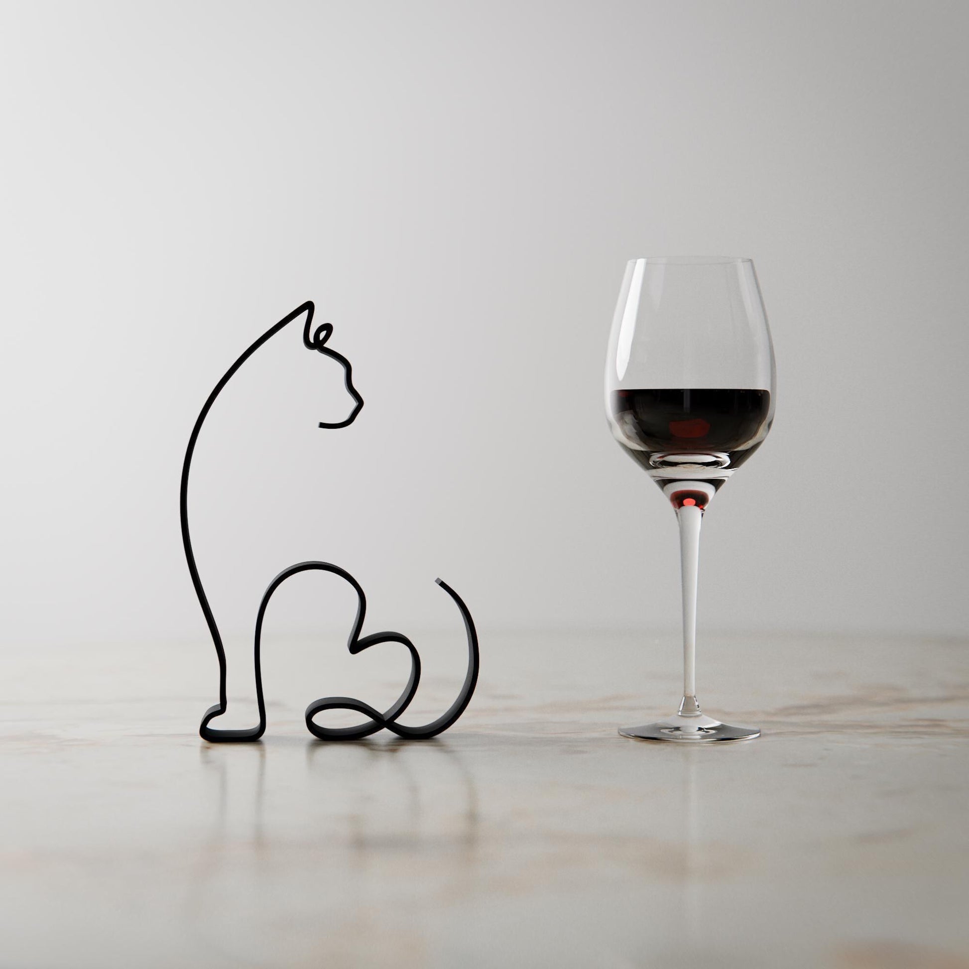 Ragdoll Cat 06 - Line Art Figure