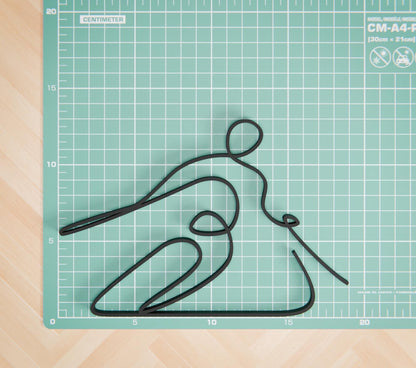 Skier - Customized Line Art Figure