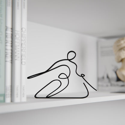 Skier - Customized Line Art Figure