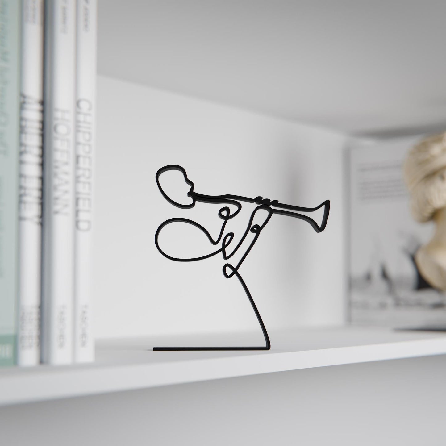 Clarinet Player - Customized Line Art Figure