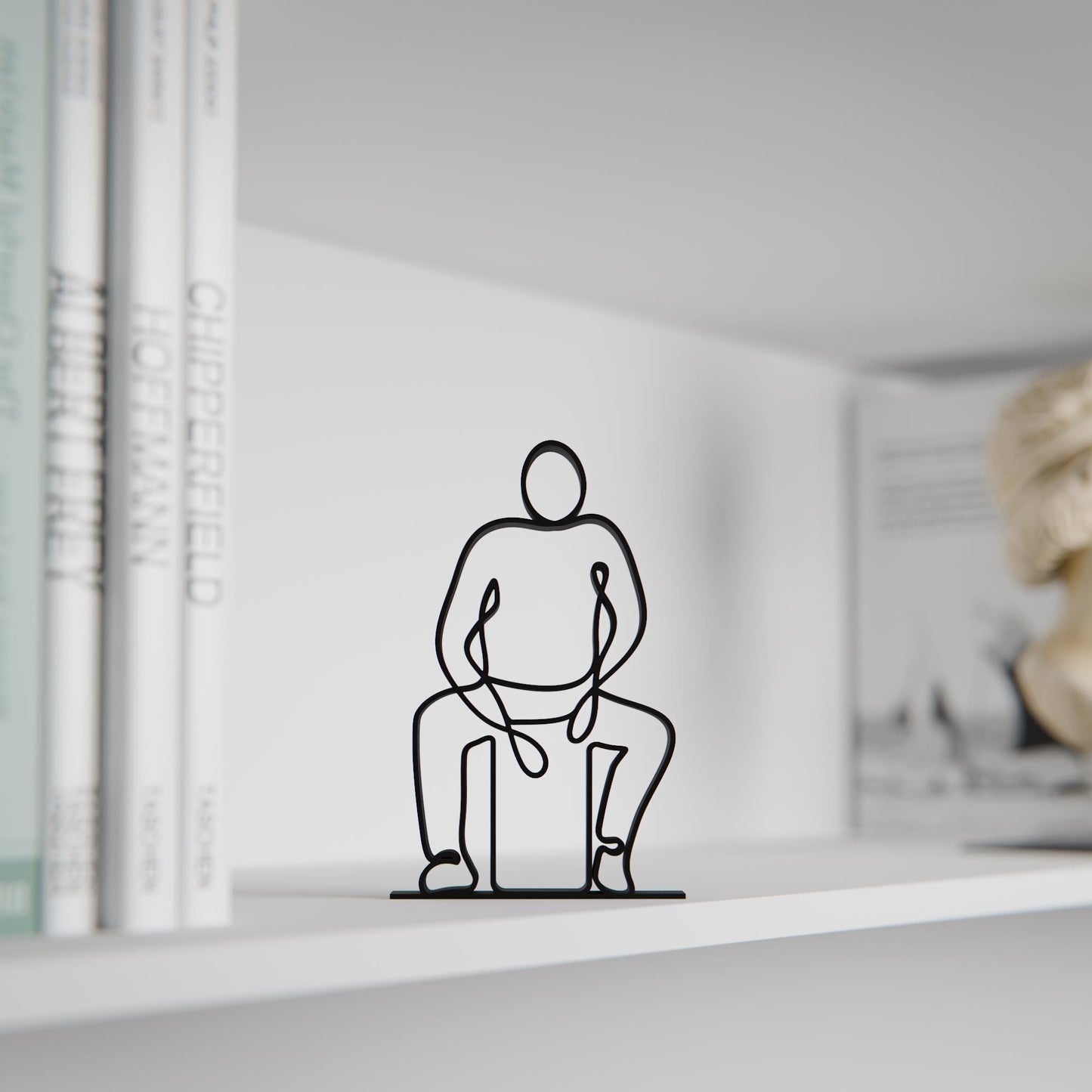 Cajon Player - Customized Line Art Figure