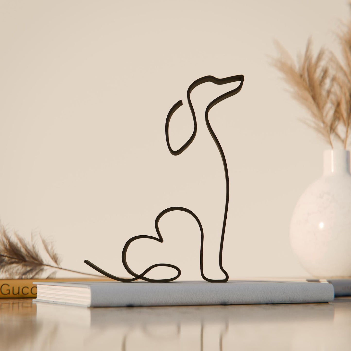 Afghan Hound Dog 06 - Line Art Figure