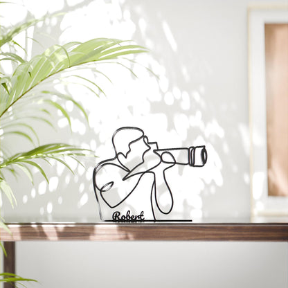 Photographer - Customized Line Art Figure