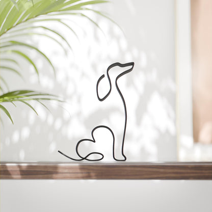 Afghan Hound Dog 06 - Line Art Figure
