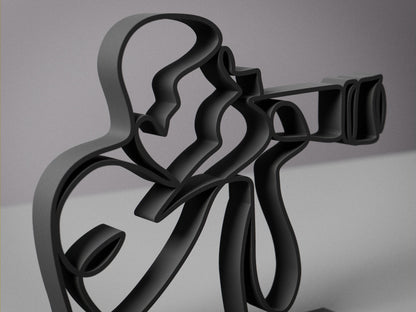 Photographer - Customized Line Art Figure