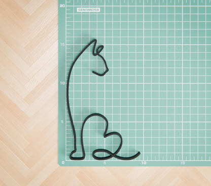 Abyssinian Cat 16 - Line Art Figure