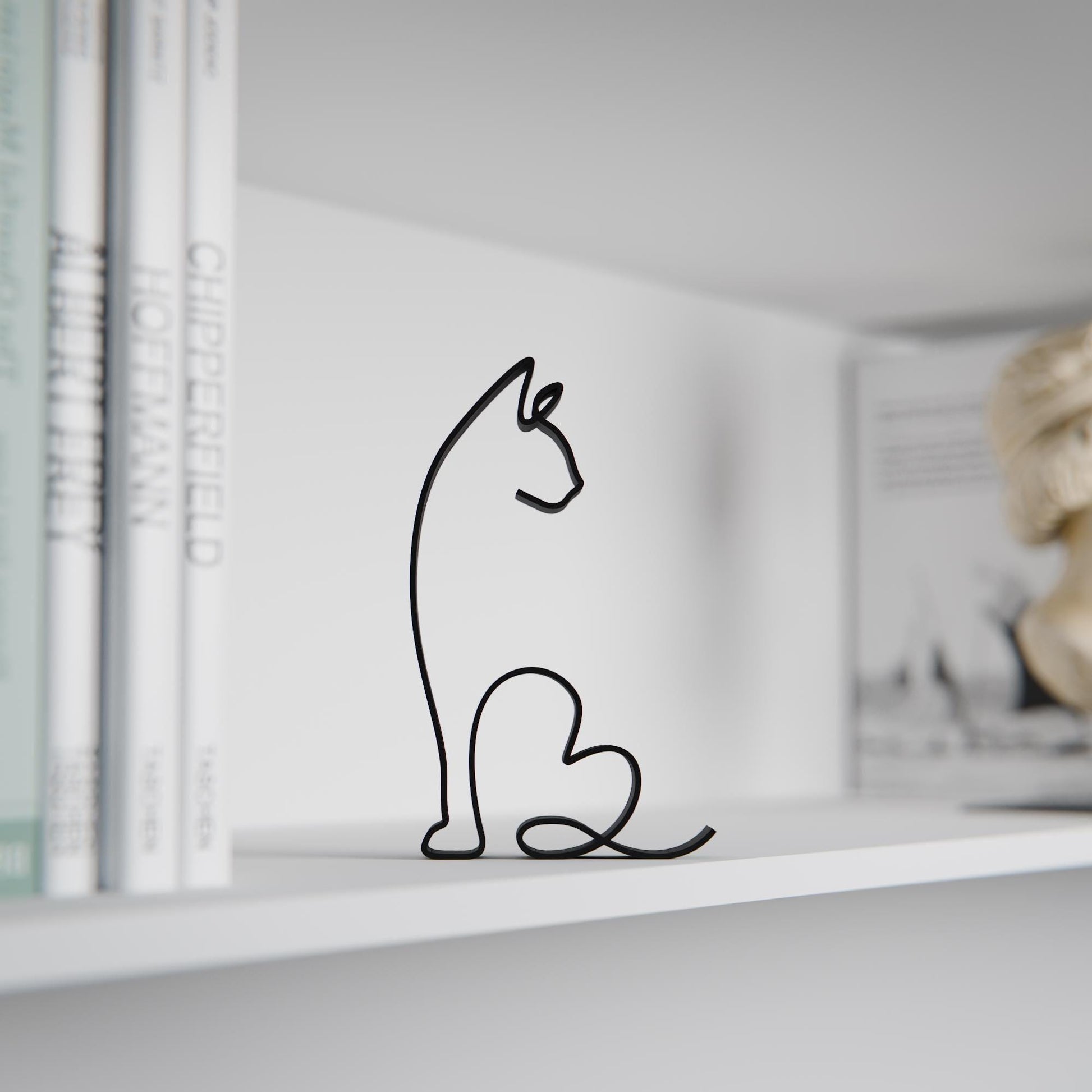 Abyssinian Cat 16 - Line Art Figure