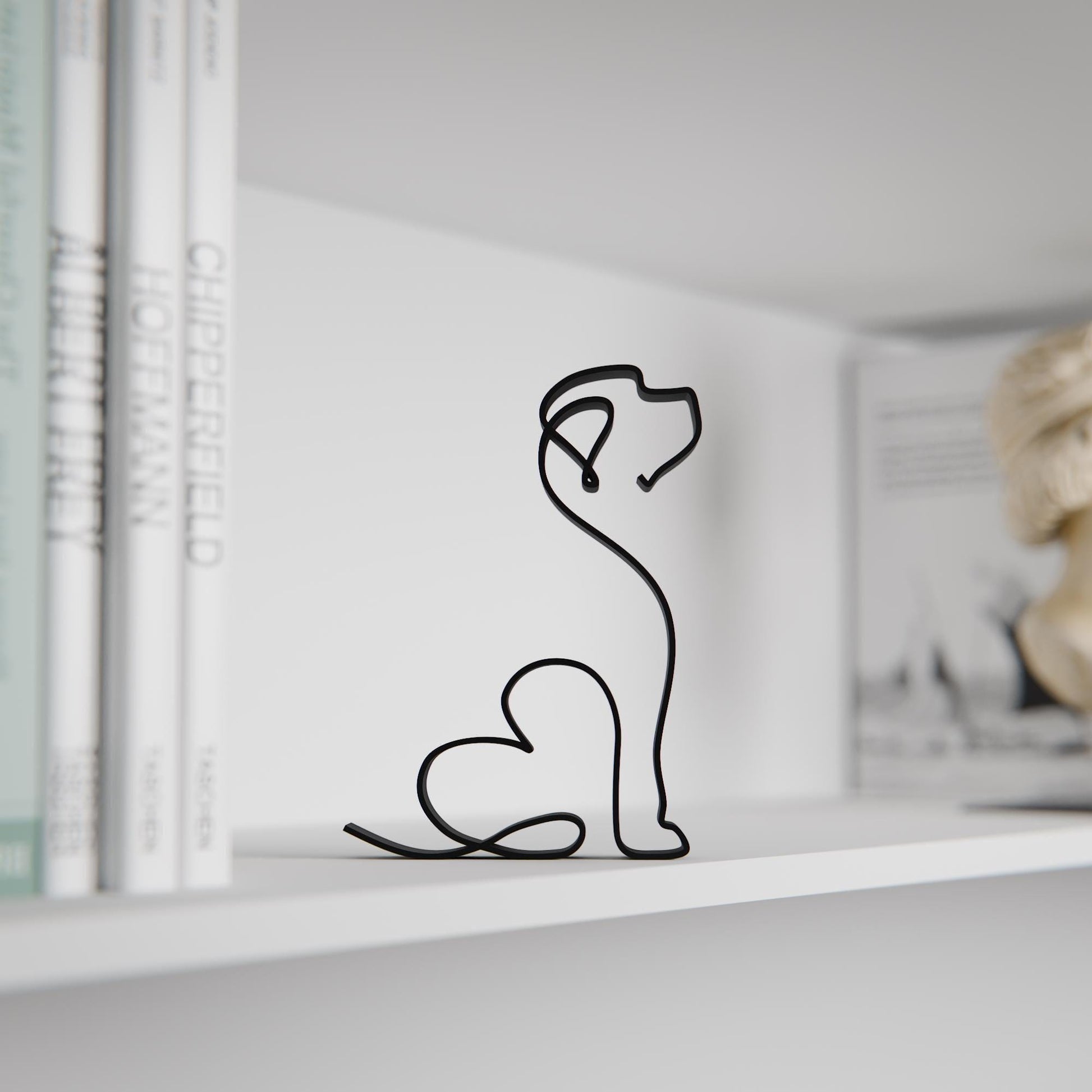 Golden Doodle Dog 33 - Line Art Figure