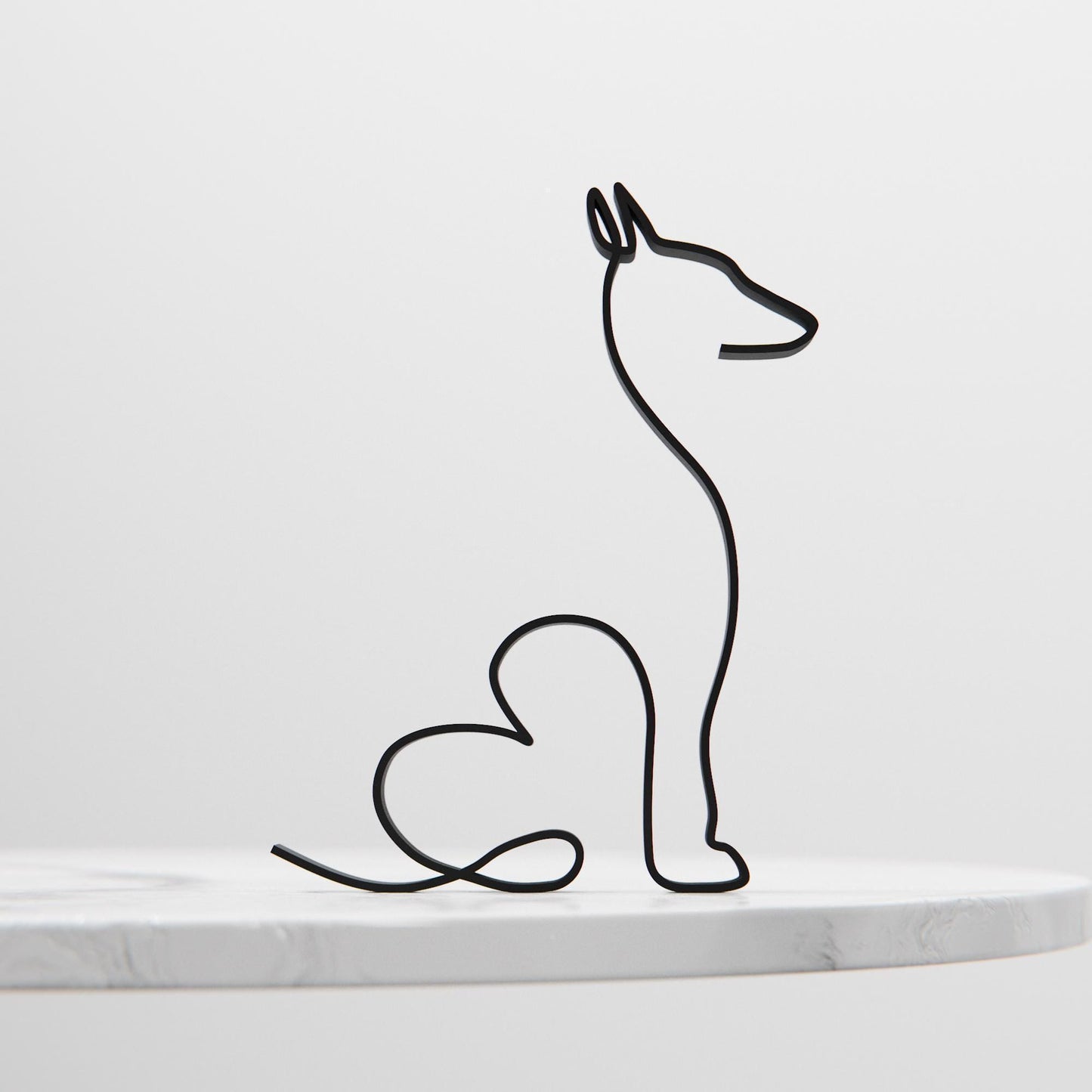 Podenco Dog 20 - Line Art Figure