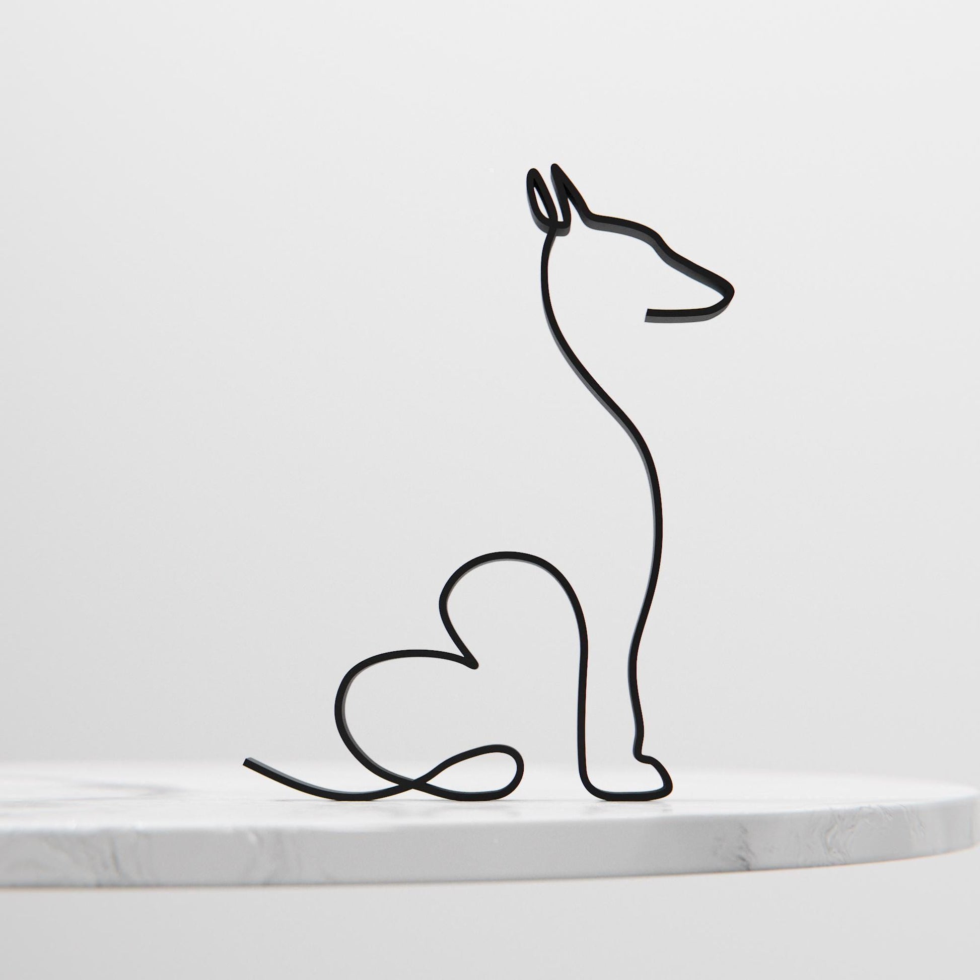 Podenco Dog 20 - Line Art Figure