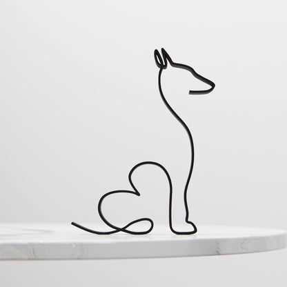 Podenco Dog 20 - Line Art Figure