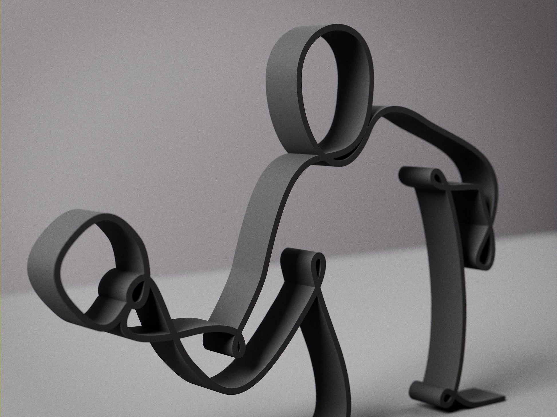 Table Tennis Player - Customized Line Art Figure