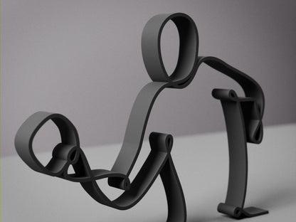 Table Tennis Player - Customized Line Art Figure