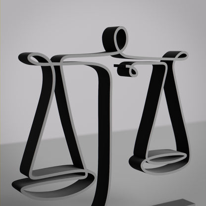 Libra The Scales - Customized Line Art Figure