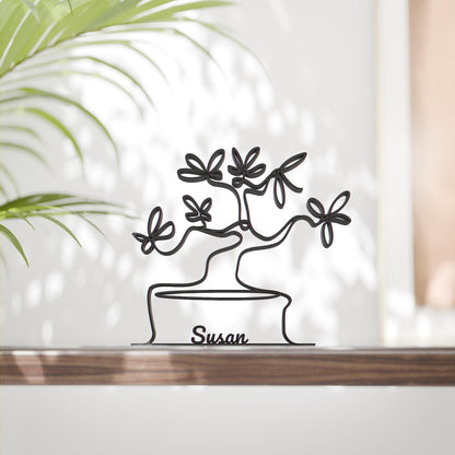 Bonsai Tree - Customized Line Art Figure